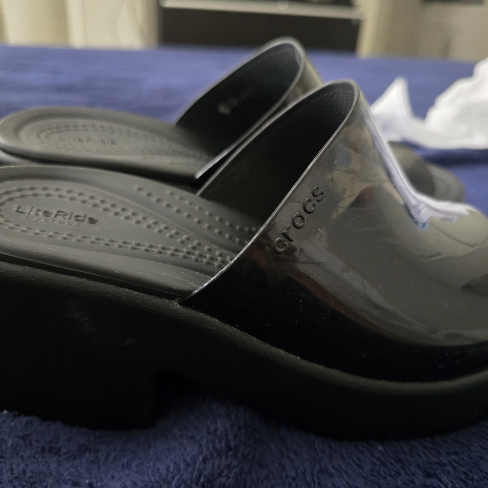 Crocs Women's Black Slide Sandals